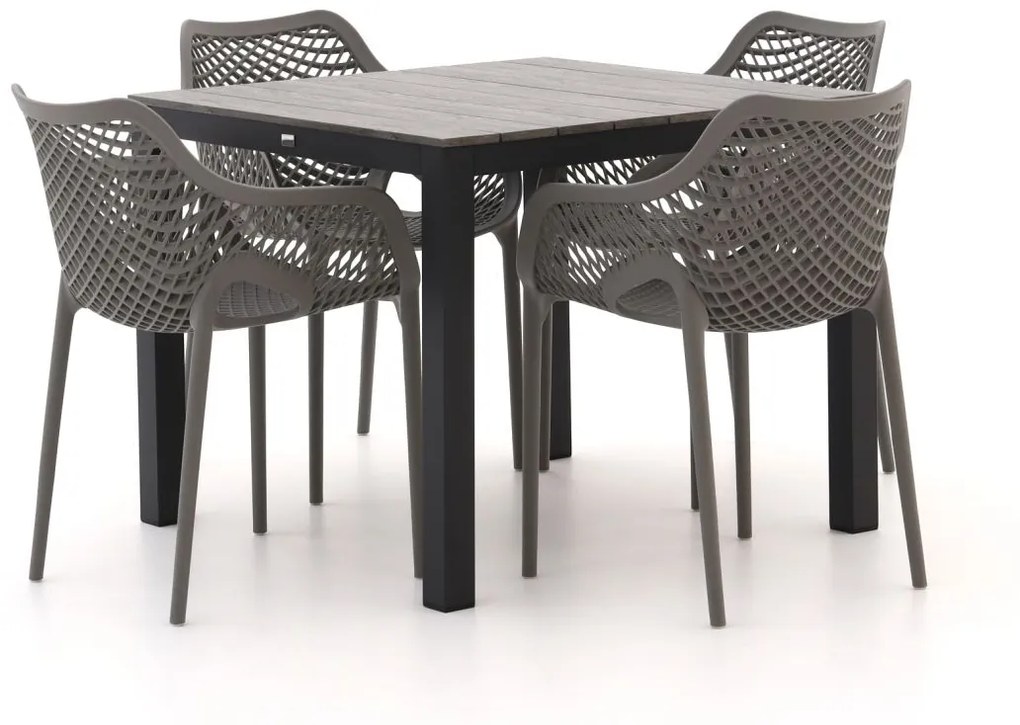 + 15% kassakorting | Diningset Forza  | 4 personen polywood | Tuinset stapelbaar | 5-delig | Kees Smit Tuinmeubelen
