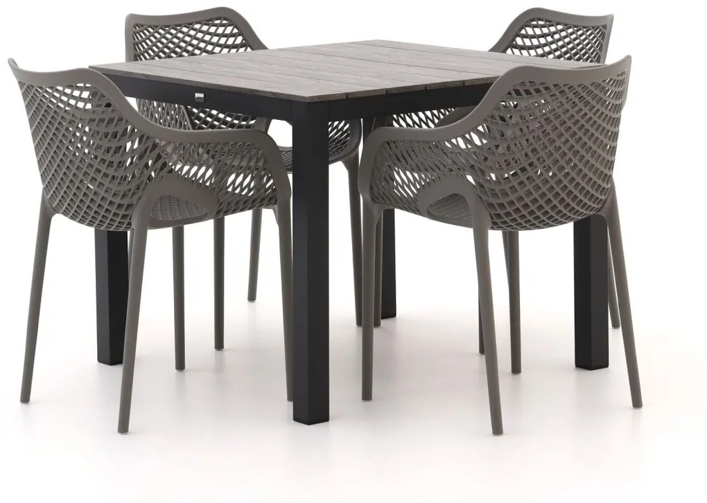 Diningset Forza  | 4 personen polywood | Tuinset stapelbaar | 5-delig | Kees Smit Tuinmeubelen