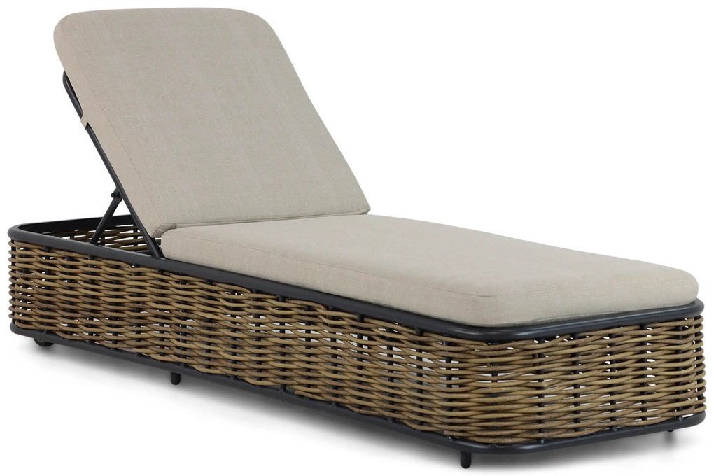 Lifestyle Garden Furniture Nice Ligbed Verstelbaar Aluminium/wicker Grijs