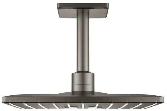 GROHE Rainshower SmartActive 310 Cube Hoofddouche - 31x31cm - 2 straalsoorten - plafondarm 14.2cm - geborsteld hard graphite 26481al0