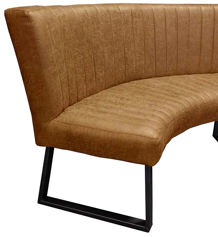 Eetkamerbank - Hengelo - lederlook Missouri cognac 03 - geschikt voor tafel 130 cm
