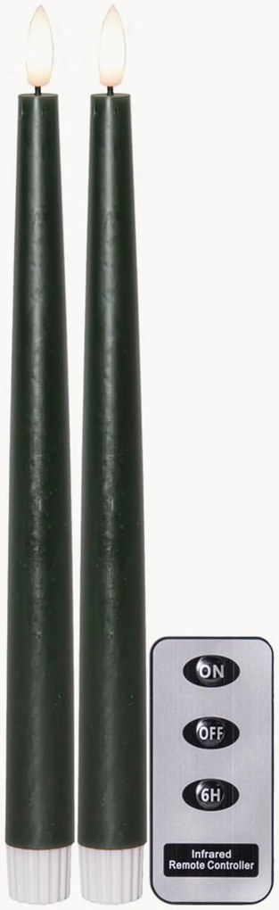 LED steekkaarsen Flame Slim met timerfunctie & afstandsbediening, 2-delig