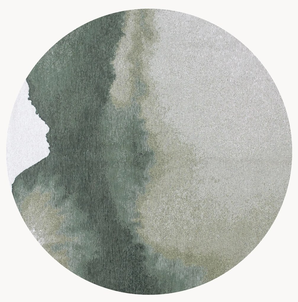 Rond in- & outdoor vloerkleed Lagoon, wasbaar