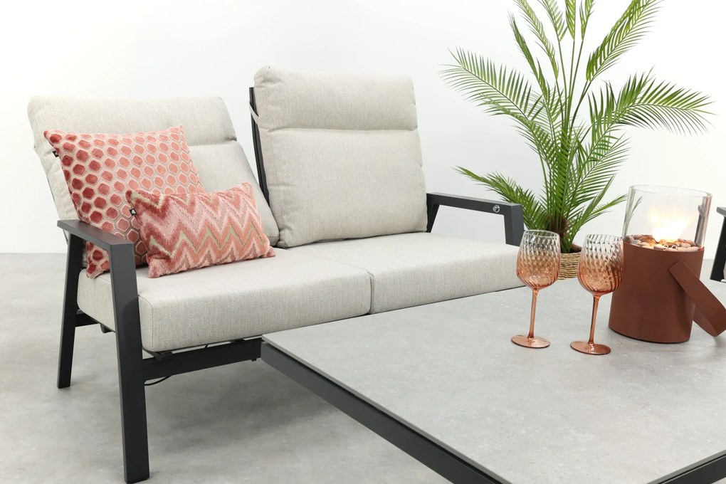 Lagos/Milford stoel-bank loungeset 4-delig verstelbaar