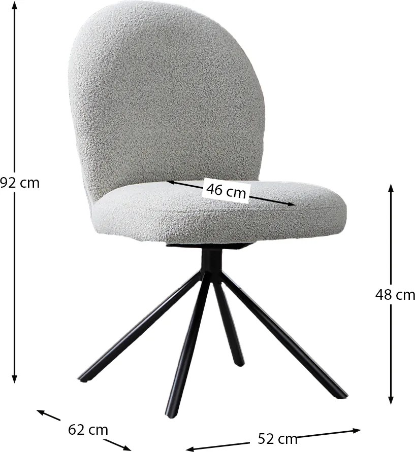 Beige Eetkamerstoel Ronde Vormen