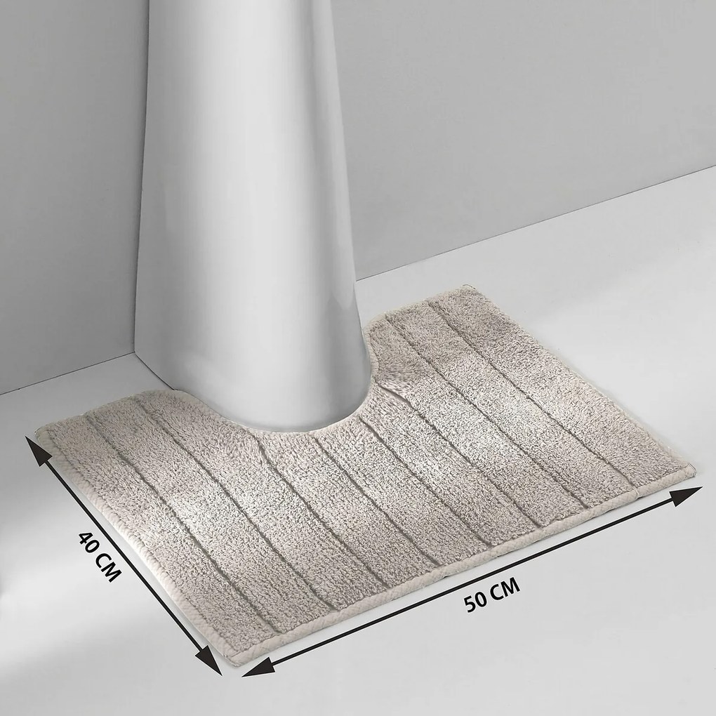 Badmat voor rond WC/lavabo 1300g/m2, Zavara