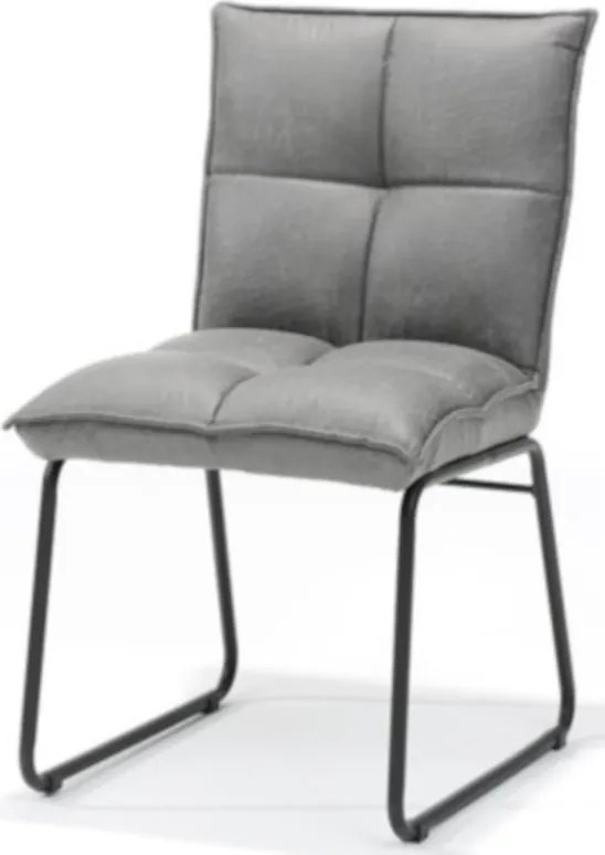 Eetkamerstoel - Soft - lederlook Missouri Grijs