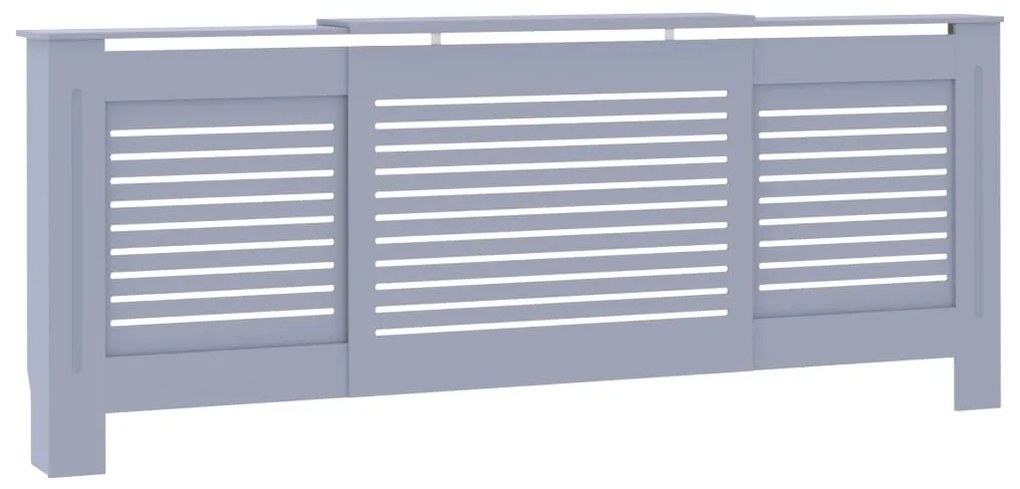 vidaXL Radiatorombouw 205 cm MDF grijs