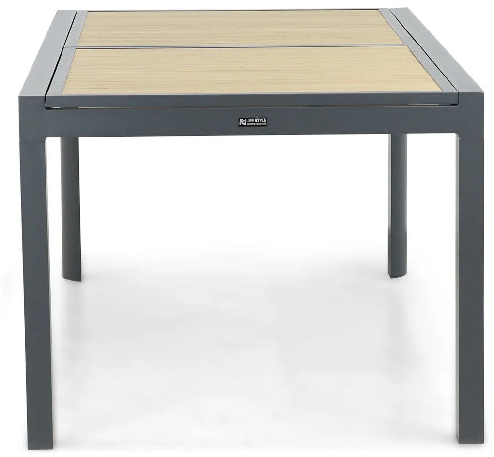 Tuinset 6 personen 214 cm Aluminium/textileen Grijs Domani Furniture Carino/Rosarno