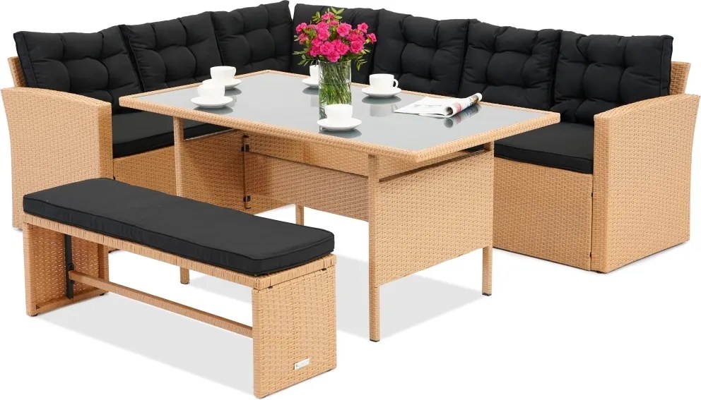 Rotan tuinmeubelen Latina Garden Point beige
