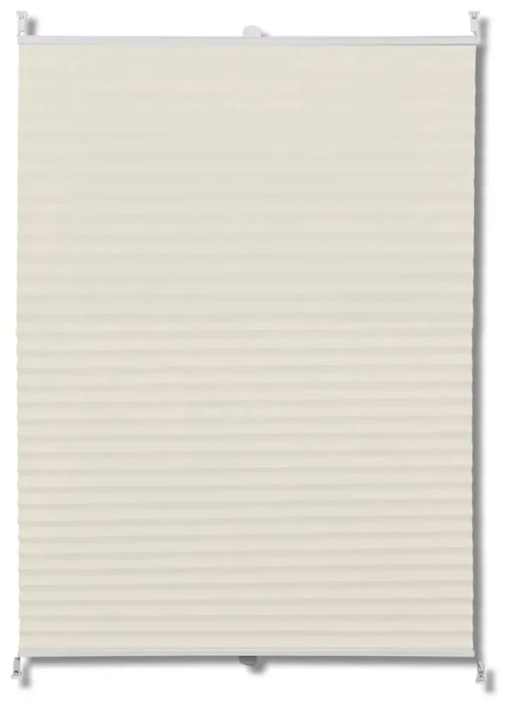 vidaXL Plissé rolgordijn 70x100cm creme