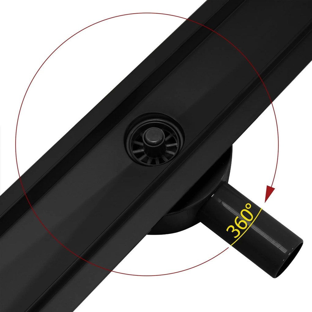 Lineaire afvoer Rea Greek PRO Black 90