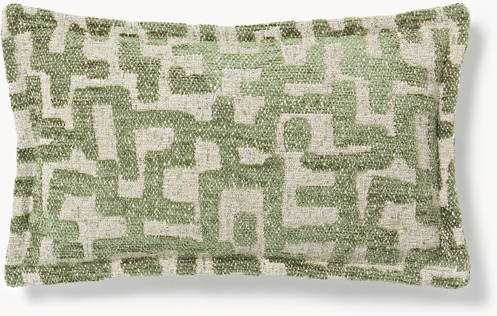 Viscose kussen Contia met ingeweven jacquard patroon