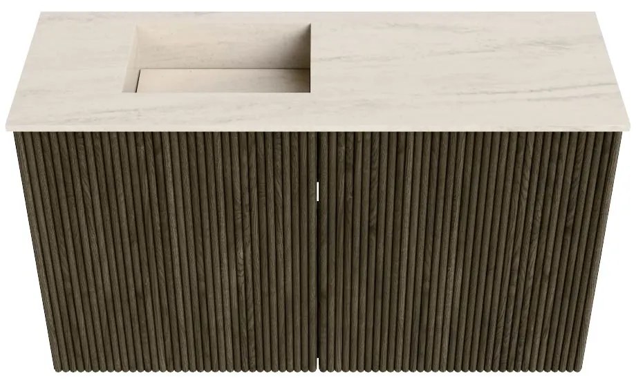Mondiaz Joya DLux 70cm toiletmeubel shadow met wastafel faye links 1 kraangat meli