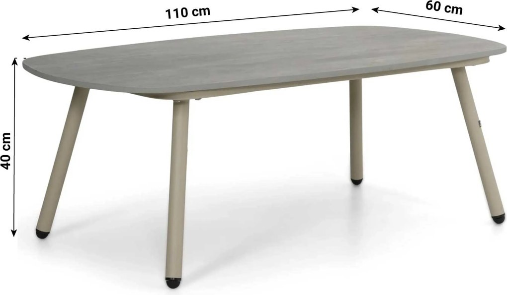 Stoel en Bank Loungeset 5 personen Rope Zand/Beige Coco Oliva