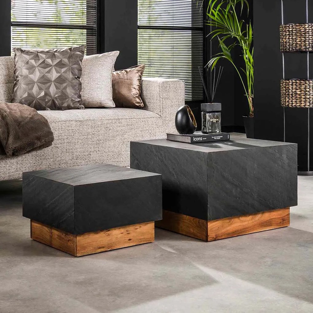 Leisteen Salontafel Set Van 2