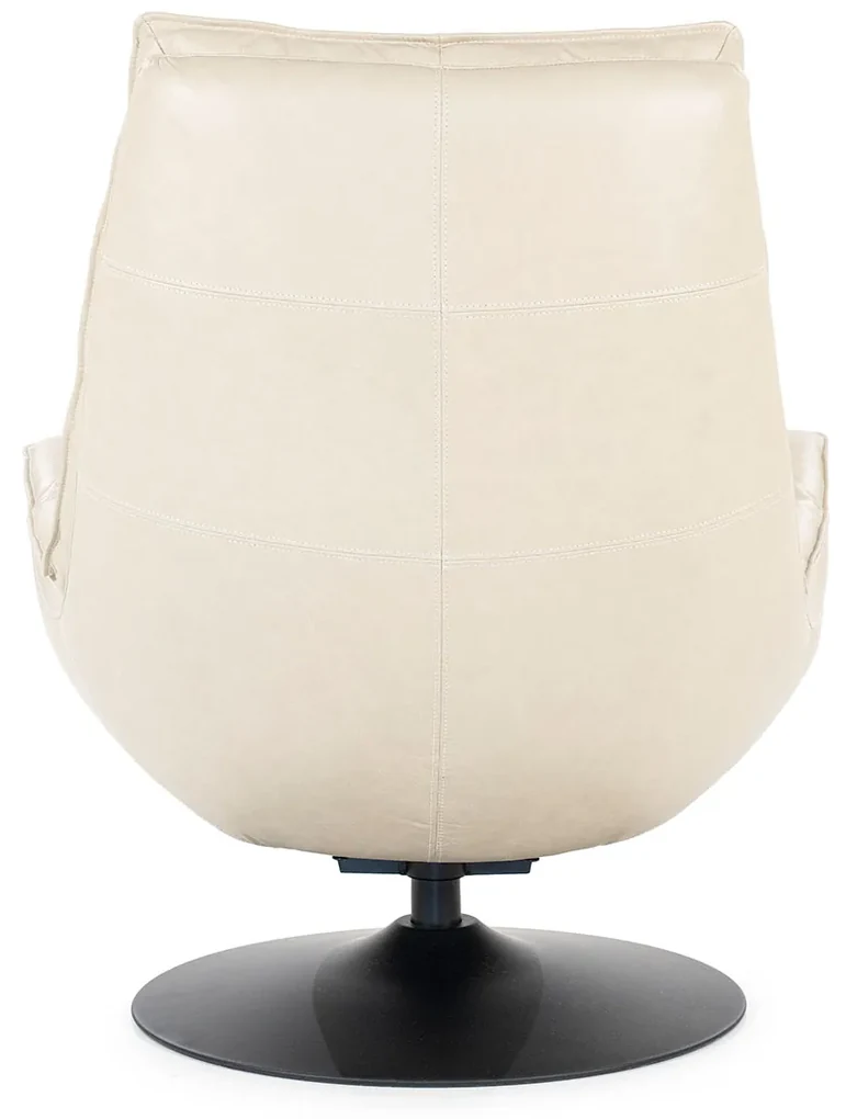 Eleonora Sven Draaifauteuil Beige Leder