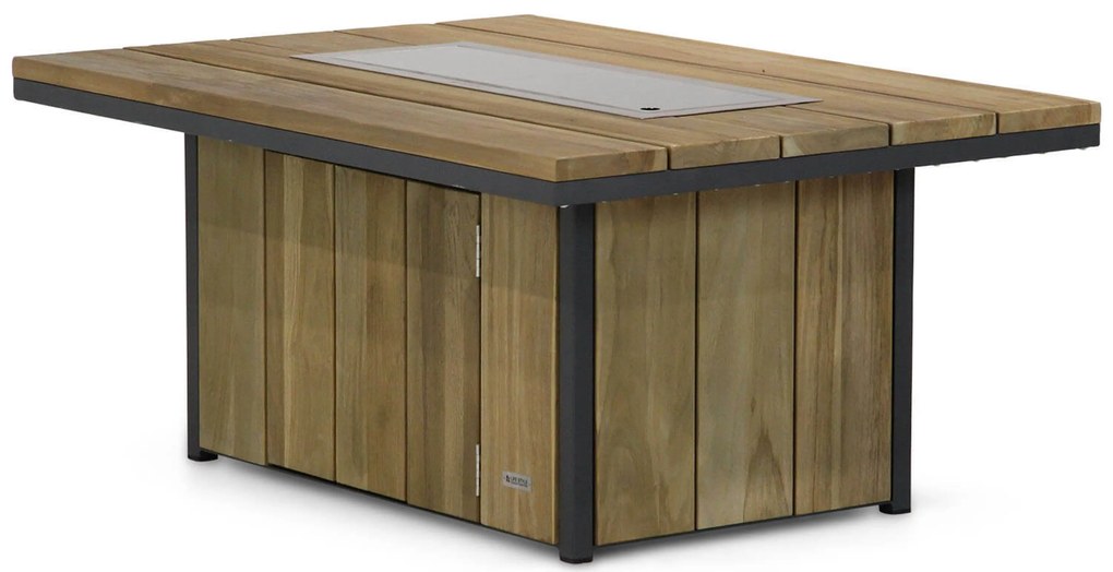 Lifestyle Garden Furniture Seaside Lounge Vuurtafel X Antraciet Aluminium/teak Old Teak Greywash