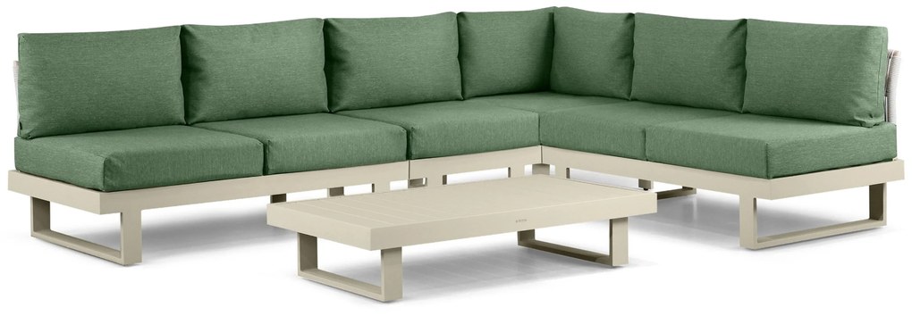 Hoek loungeset 6 personen Aluminium Taupe  Lifestyle Garden Furniture Lorenzo