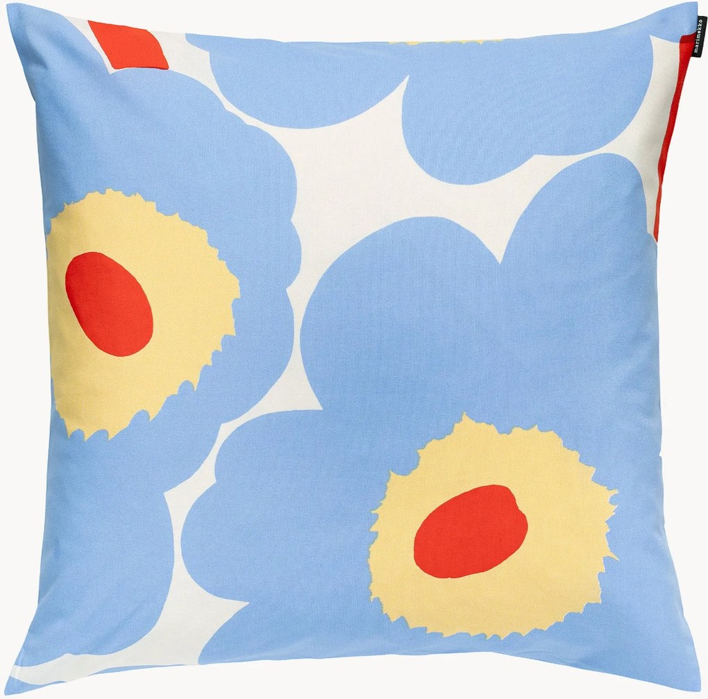 Katoenen kussenhoes Unikko met bloemenprint