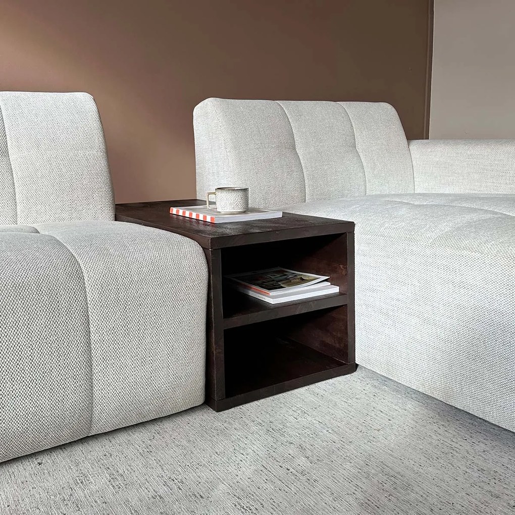 PEPP Interiors Wave Hoekbank Met Ruiten Ivoor