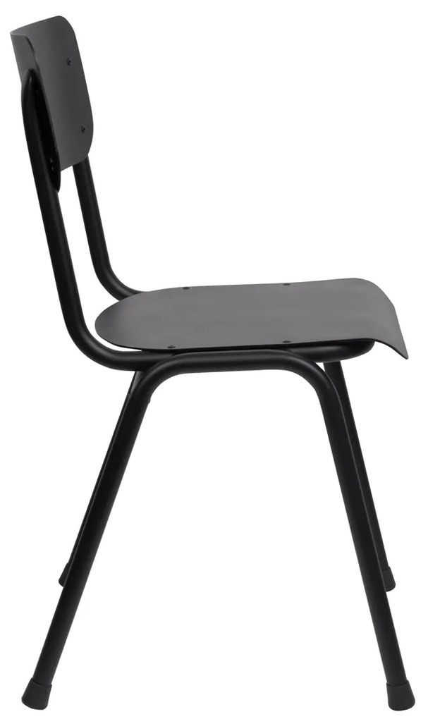 Zuiver Back To School Outdoor Tuinstoel Stapelbaar Aluminium Zwart