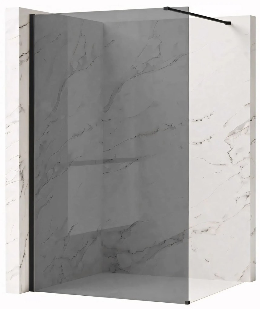 Walk-in douchewand Rea Flexi Grey / Black 120