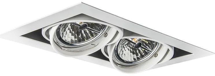 Set van 6 Inbouwspot wit AR111 verstelbaar 2-lichts - Oneon