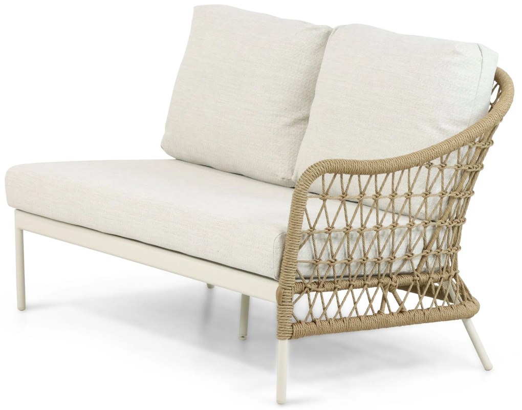 Hoek loungeset 6 personen Aluminium/Wicker Taupe Coco Bali