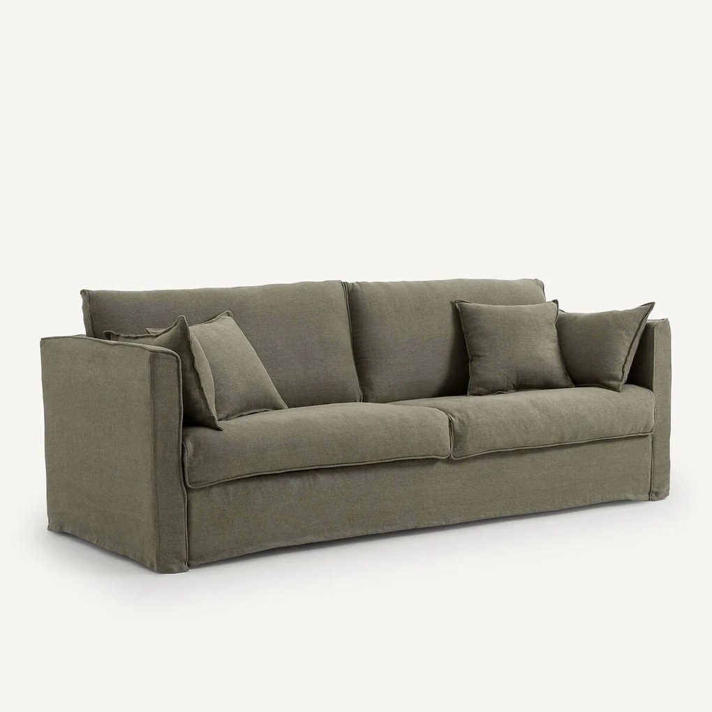 Bankhoes in dik stonewashed linnen, Camille