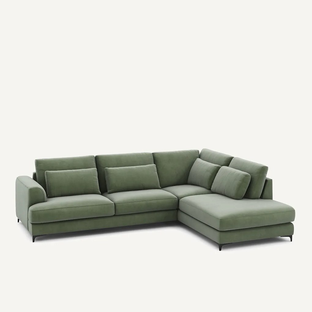 Omvormbare hoekbank rechts, fluweel, Marsile