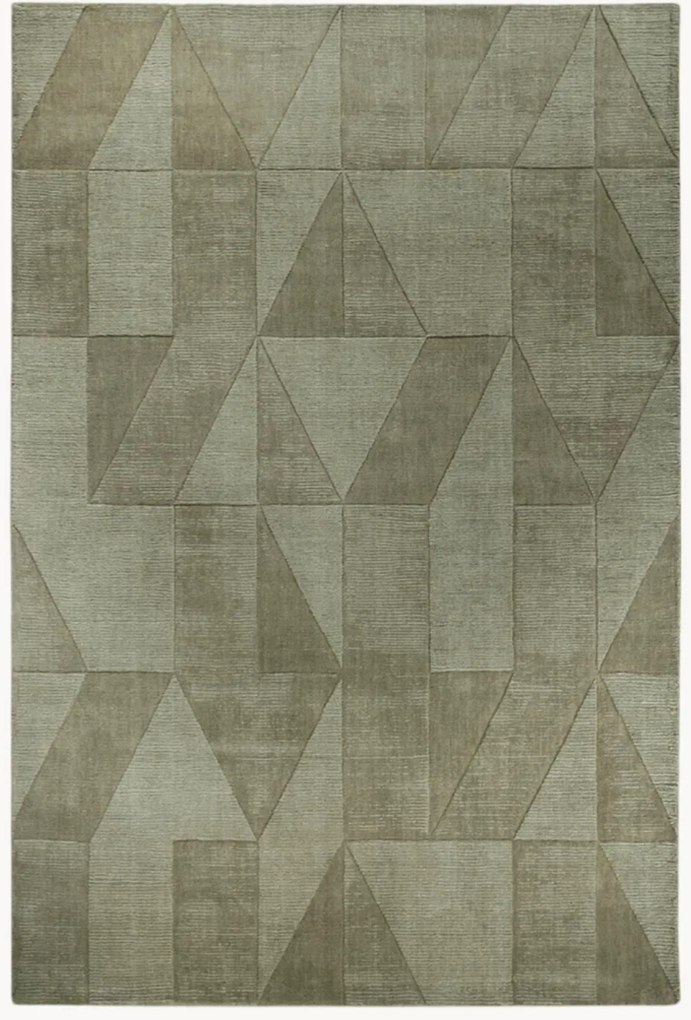 Wollen vloerkleed Ursule met hoog-laag effect