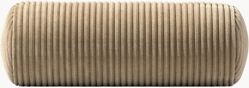 Ribfluwelen bankkussen Vetsak, Ø 16 x L 40 cm