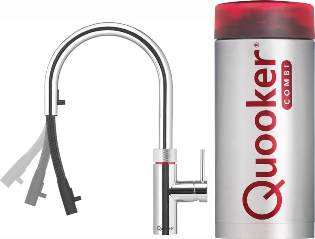 Quooker Flex met PRO3 boiler 3-in-1 kokendwaterkraan chroom