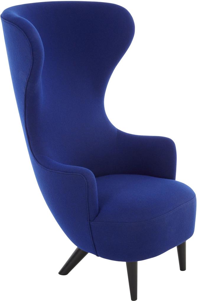 Tom Dixon Wingback Black fauteuil blauw