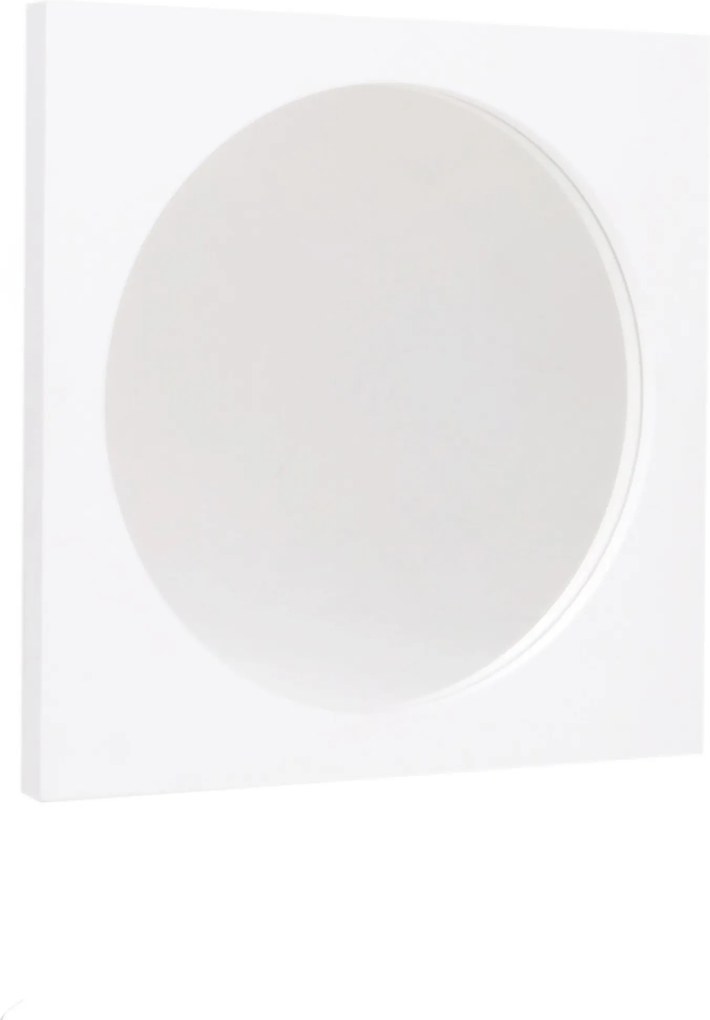 XLBoom | Spiegel Loop lengte 58.5 cm x breedte 58.5 cm x diepte 1.5 cm wit wandspiegels hout met coating spiegels decoratie | NADUVI outlet