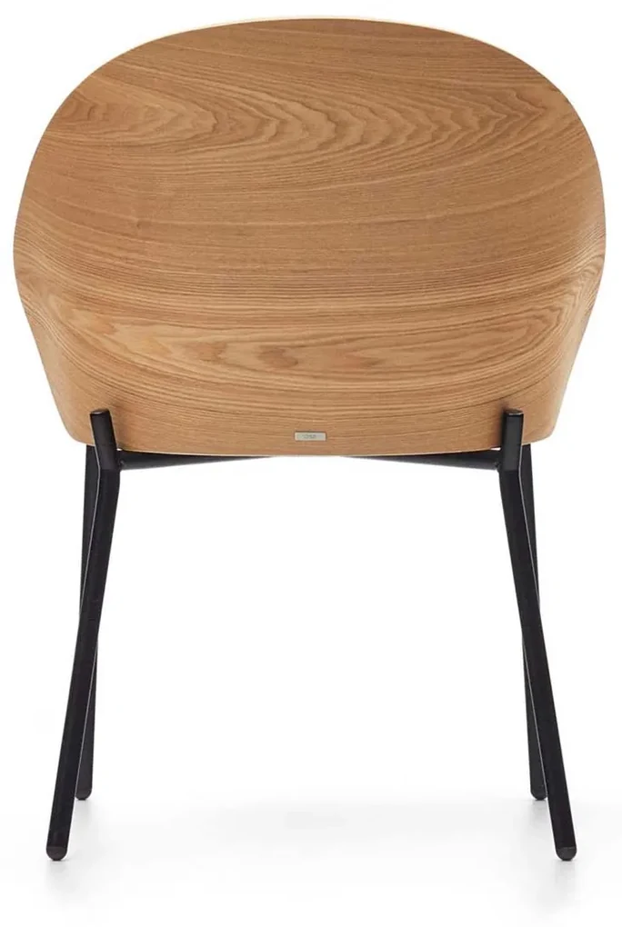 Kave Home Eamy Eetkamerstoel Met Houten Rugleuning Naturel