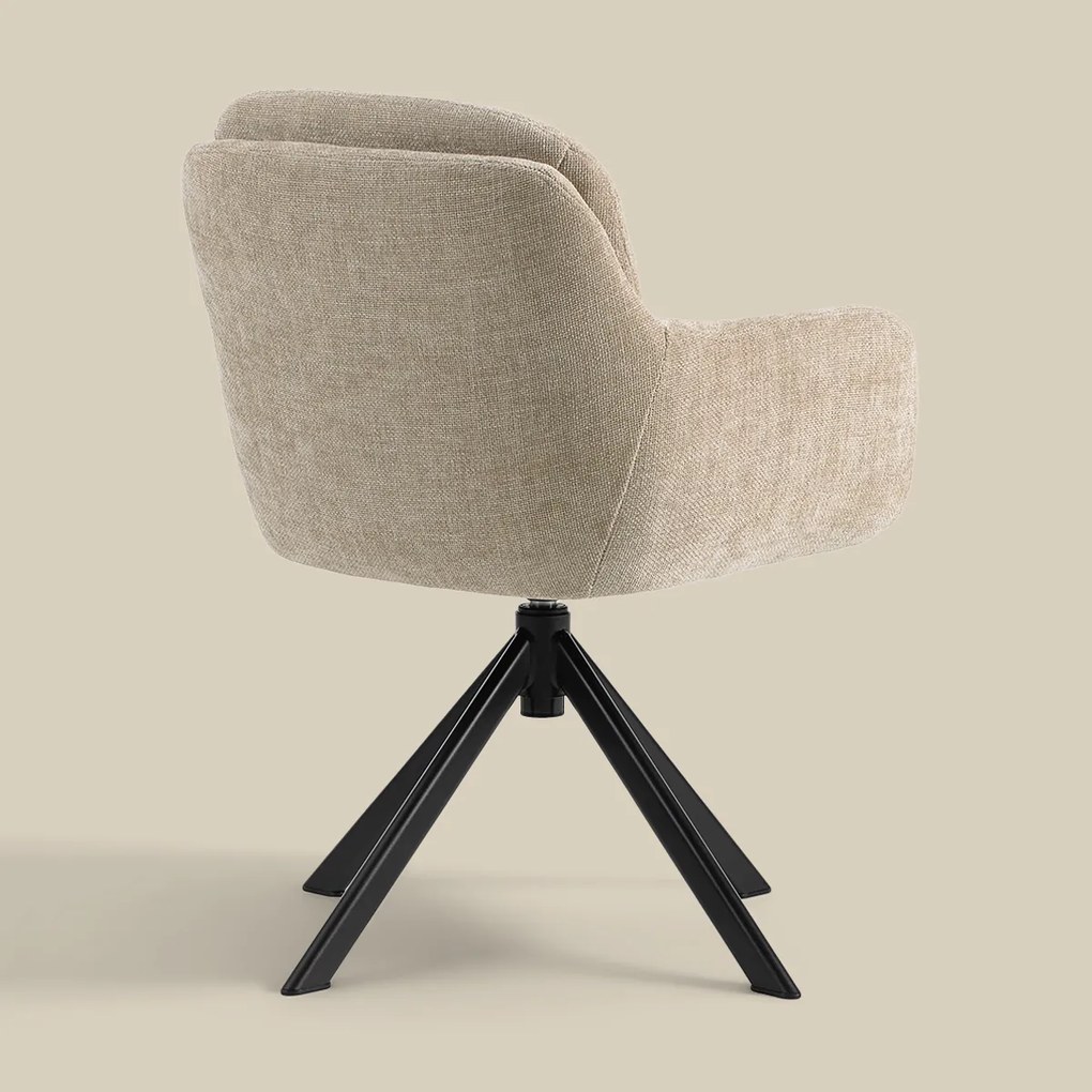 Draaibare Eetkamerstoel Beige