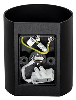 Moderne wandlamp zwart met lichteffect - Sabbio