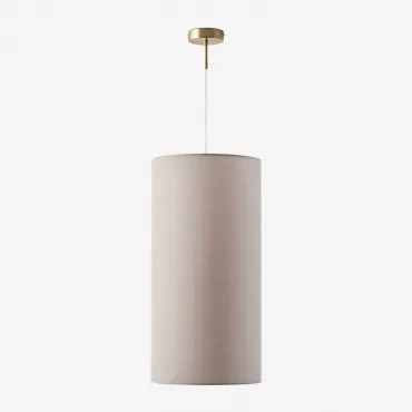 Arlina Stoffen Hanglamp Plafondlamp Goud - Transparant & Licht Taupe Grijs Ø30 Cm - ↑60 Cm Arlina - Sklum