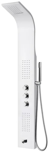 Aloni douchepaneel - 160x46x20cm - handdouche - massagejets - uitloopkraan - wit ZLW103