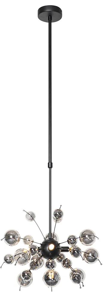 Design hanglamp zwart en smoke glas 4-lichts - Explode Design G9 rond Binnenverlichting Lamp
