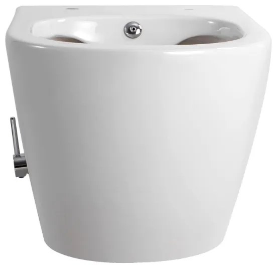 Sanigoods Pieter randloos toiletpot met bidetsproeier wit glans