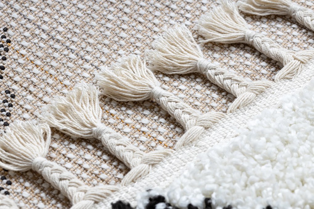 Tapijt, Vloerbekleding BERBER CROSS wit - voor keuken, naar de gang