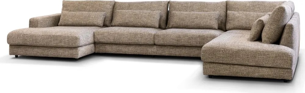 PEPP Interiors Como U Bank Met Ottoman Rechts Grijs Mix Puente 09