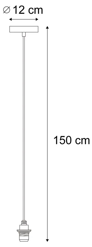 Buiten hanglamp zwart IP44 - Cava