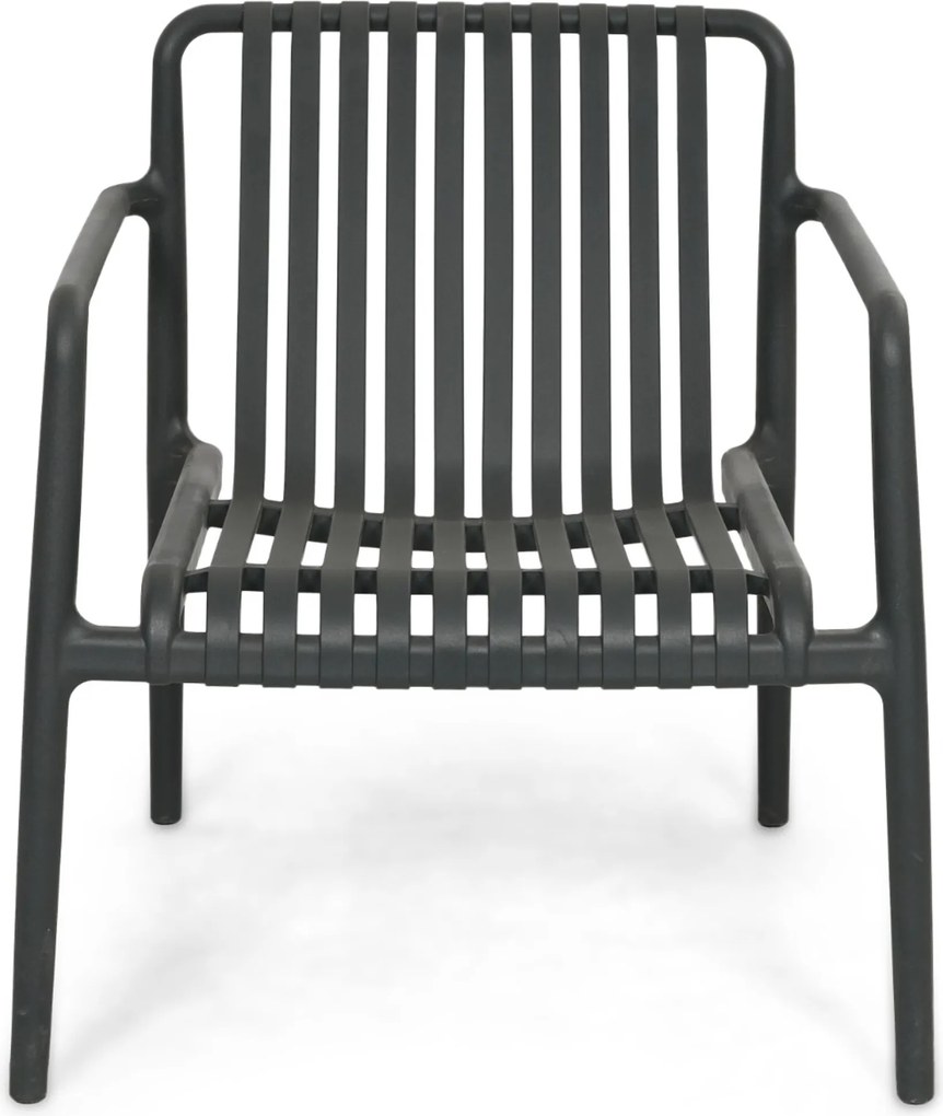 Tuinstoel stapelbaar Kunststof Grijs-antraciet Domani Furniture Alba  antracite