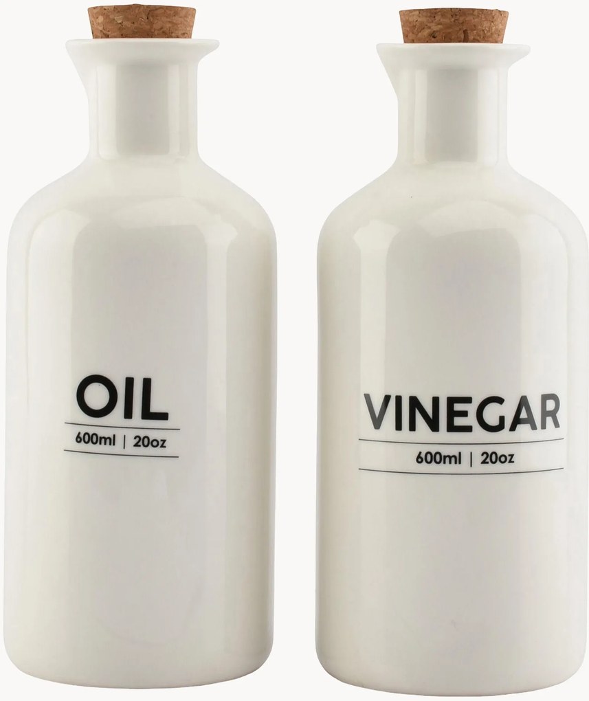 Azijn- & olie-fles Cucina van steengoed
