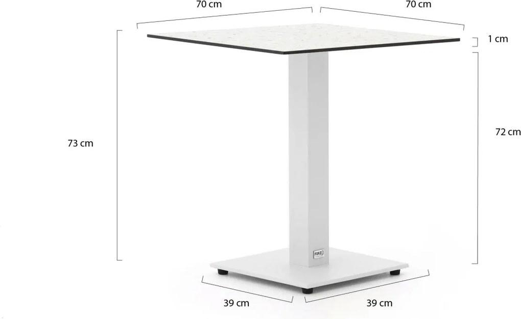Tuin eettafel Forza  | Rechthoekig  | Tuintafel Kunststof | 140x80cm | 4 personen | Kees Smit Tuinmeubelen