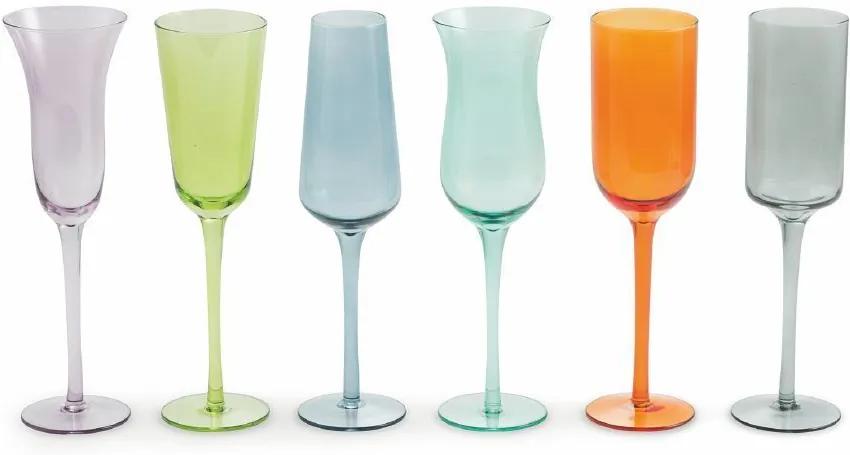 Cromia Champagneglazen - Flutes - Glas - 6 stuks - 200 ml